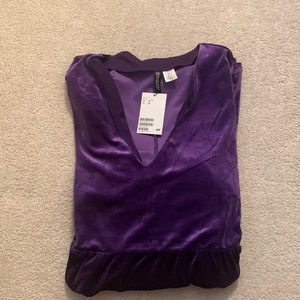 NWT Purple velvet dress